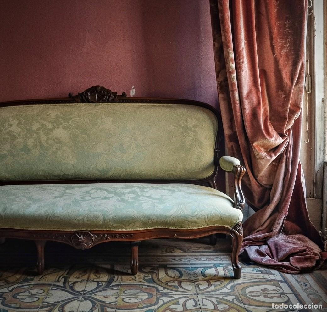 Antig&uuml;edades: Hermoso sof&aacute; de Caoba de finales del XIX. Impecable. - Foto 1