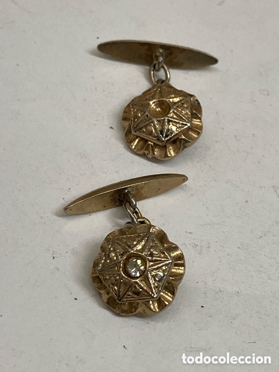 Antig&uuml;edades: Gemelo de metal dorado /G25 - Foto 1