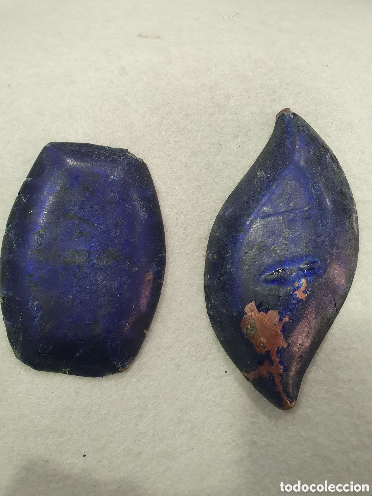 Antig&uuml;edades: 2 platitos en esmalte. (L128) - Foto 4