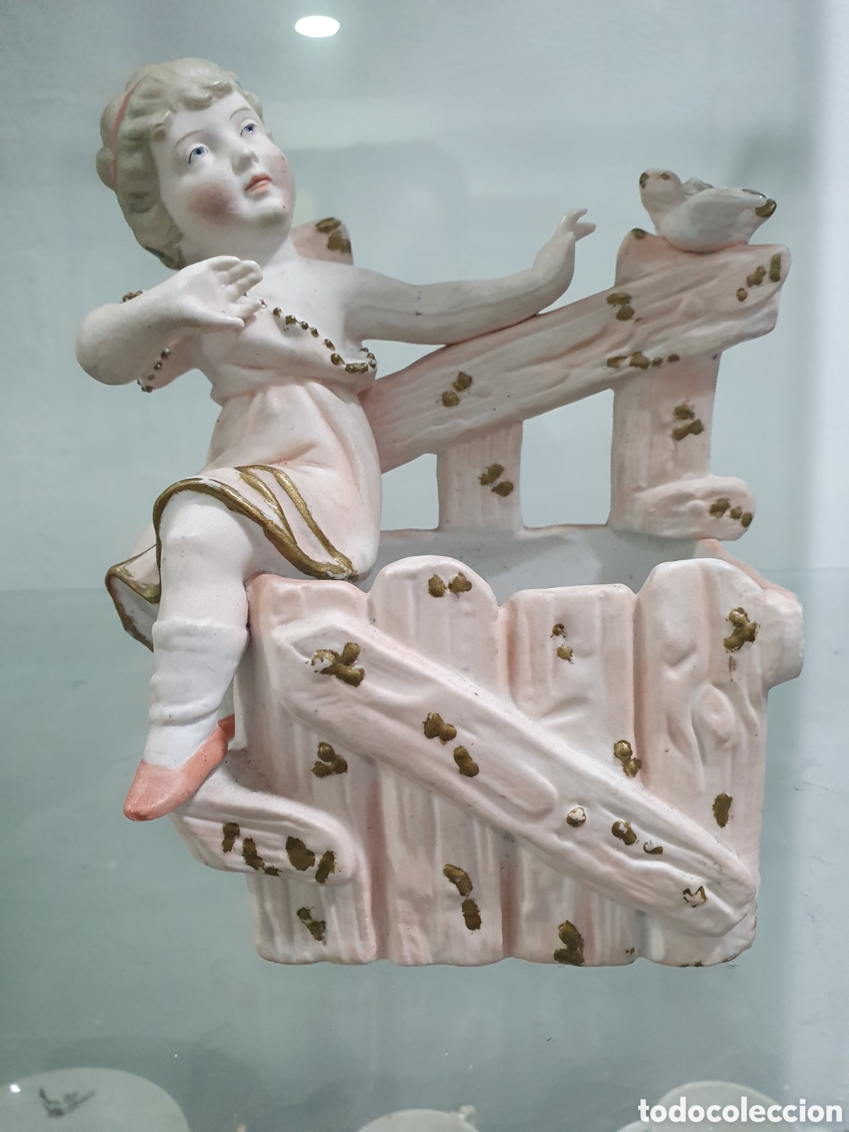 Antig&uuml;edades: Antigua figura en biscuit. (L99) - Foto 1