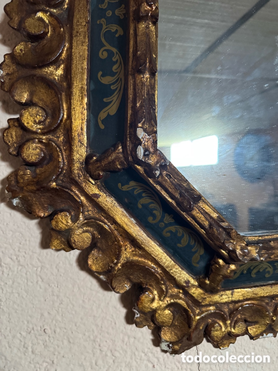 Antig&uuml;edades: Espejo en madera dorado - Foto 2