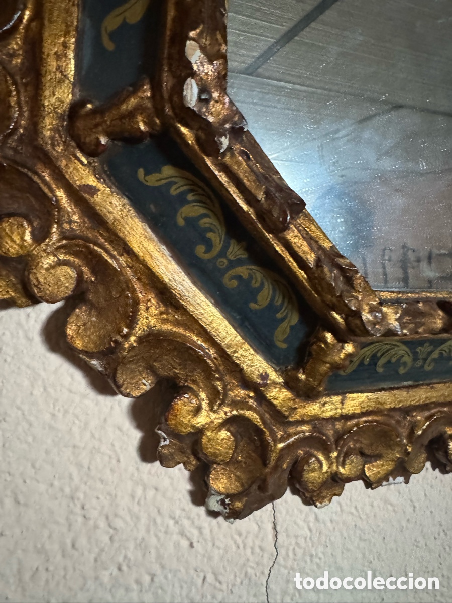 Antig&uuml;edades: Espejo en madera dorado - Foto 3