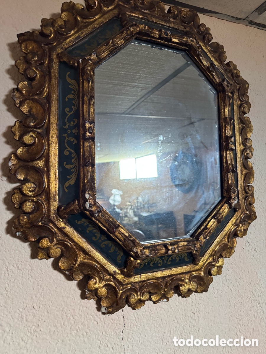 Antig&uuml;edades: Espejo en madera dorado - Foto 1