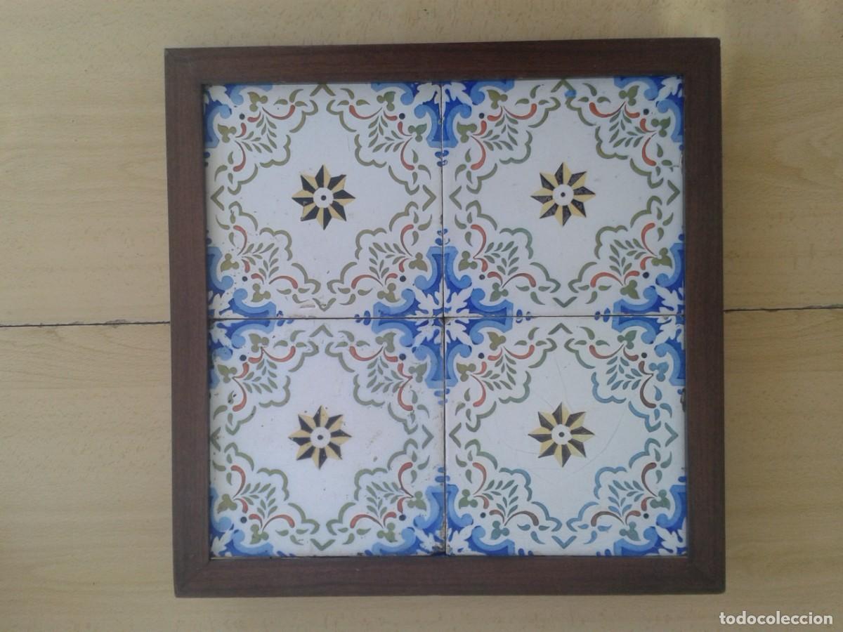 Antig&uuml;edades: CUADRO AZULEJOS ANTIGUOS DE ONDA - Foto 1