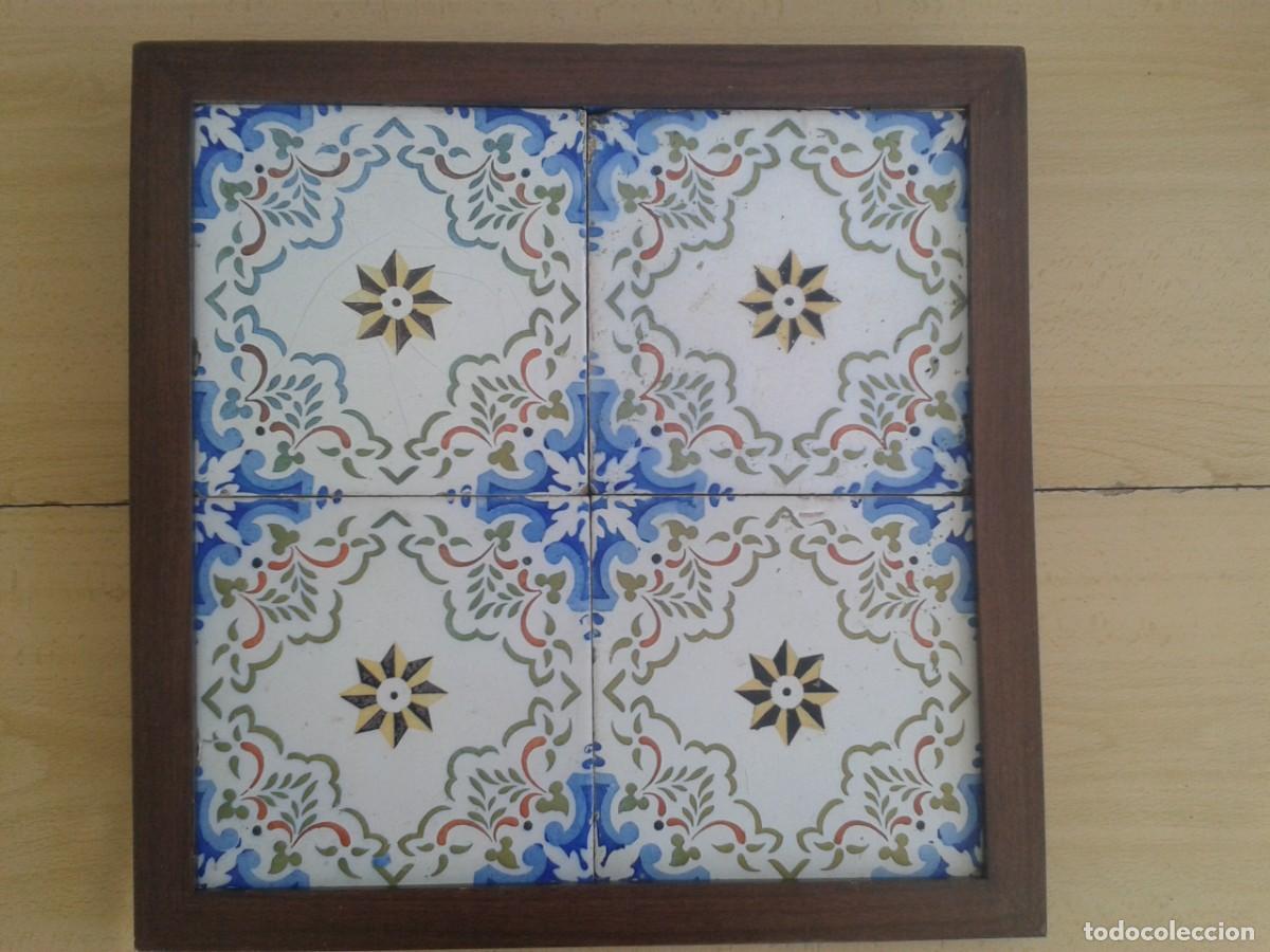 Antig&uuml;edades: CUADRO AZULEJOS ANTIGUOS DE ONDA - Foto 2