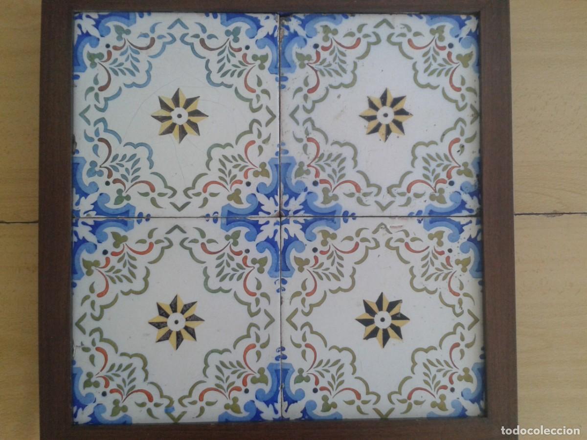 Antig&uuml;edades: CUADRO AZULEJOS ANTIGUOS DE ONDA - Foto 3