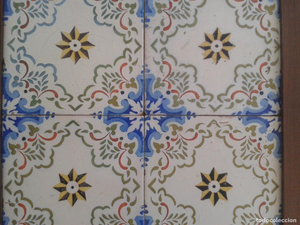 Antig&uuml;edades: CUADRO AZULEJOS ANTIGUOS DE ONDA - Foto 4
