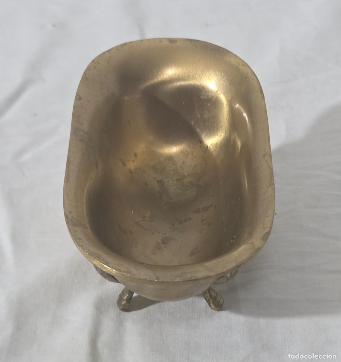 Antig&uuml;edades: Jabonera en forma de ba&ntilde;era de bronce - Foto 8