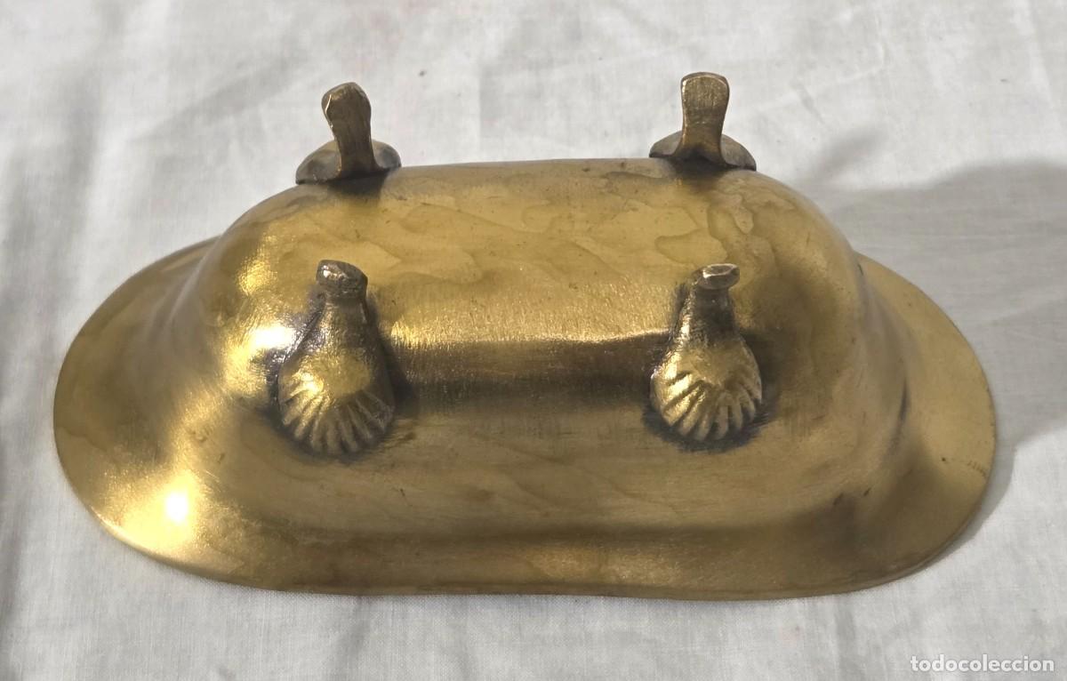 Antig&uuml;edades: Jabonera en forma de ba&ntilde;era de bronce - Foto 11