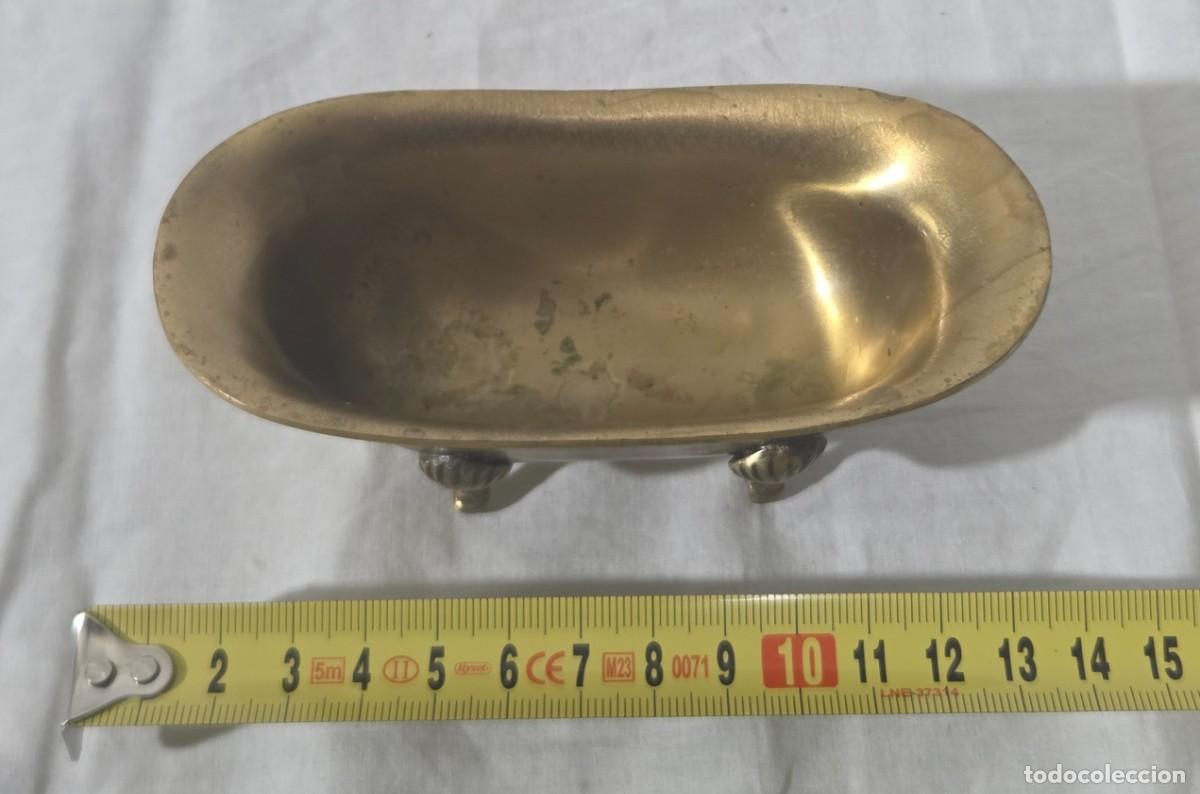 Antig&uuml;edades: Jabonera en forma de ba&ntilde;era de bronce - Foto 13