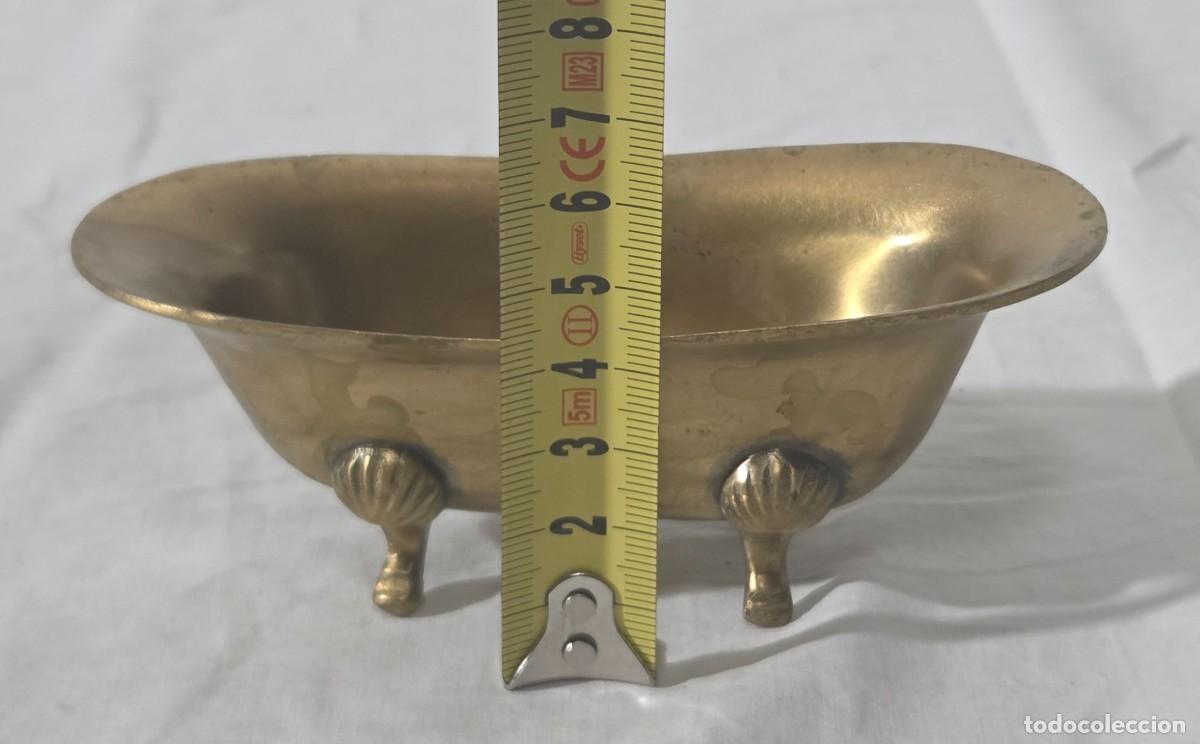 Antig&uuml;edades: Jabonera en forma de ba&ntilde;era de bronce - Foto 15