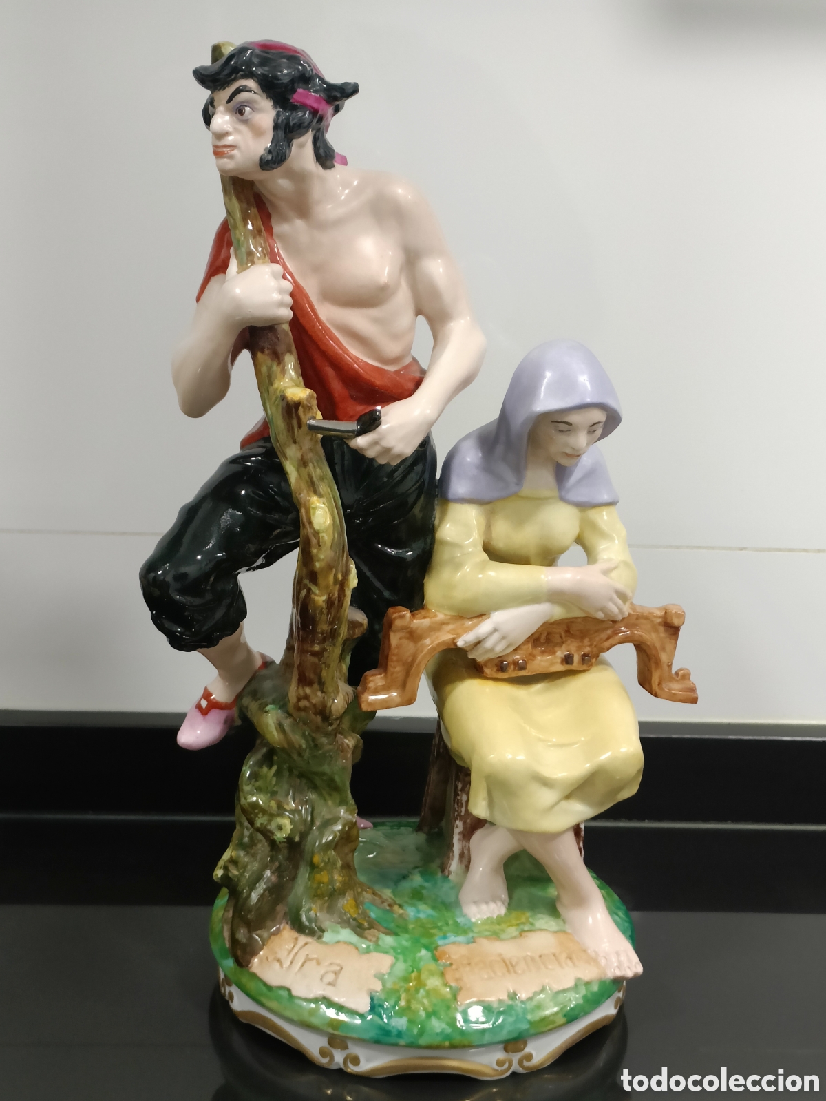 Antiguidades: Vintage A&ntilde;os 60/70 Porcelana Sureda &rdquo;La ira y la paciencia&rdquo; numerada