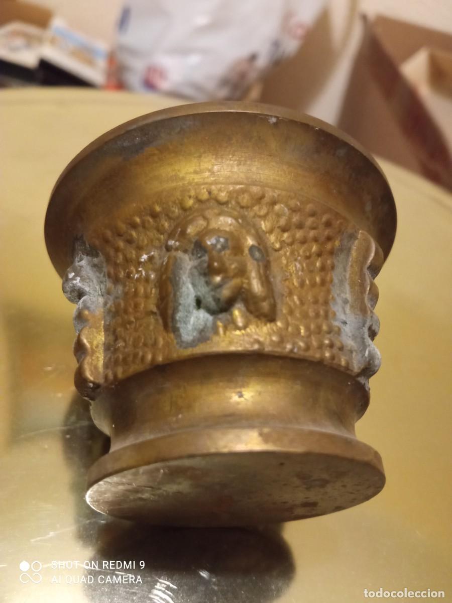 Antig&uuml;edades: Peque&ntilde;o almirez bronce - Foto 1