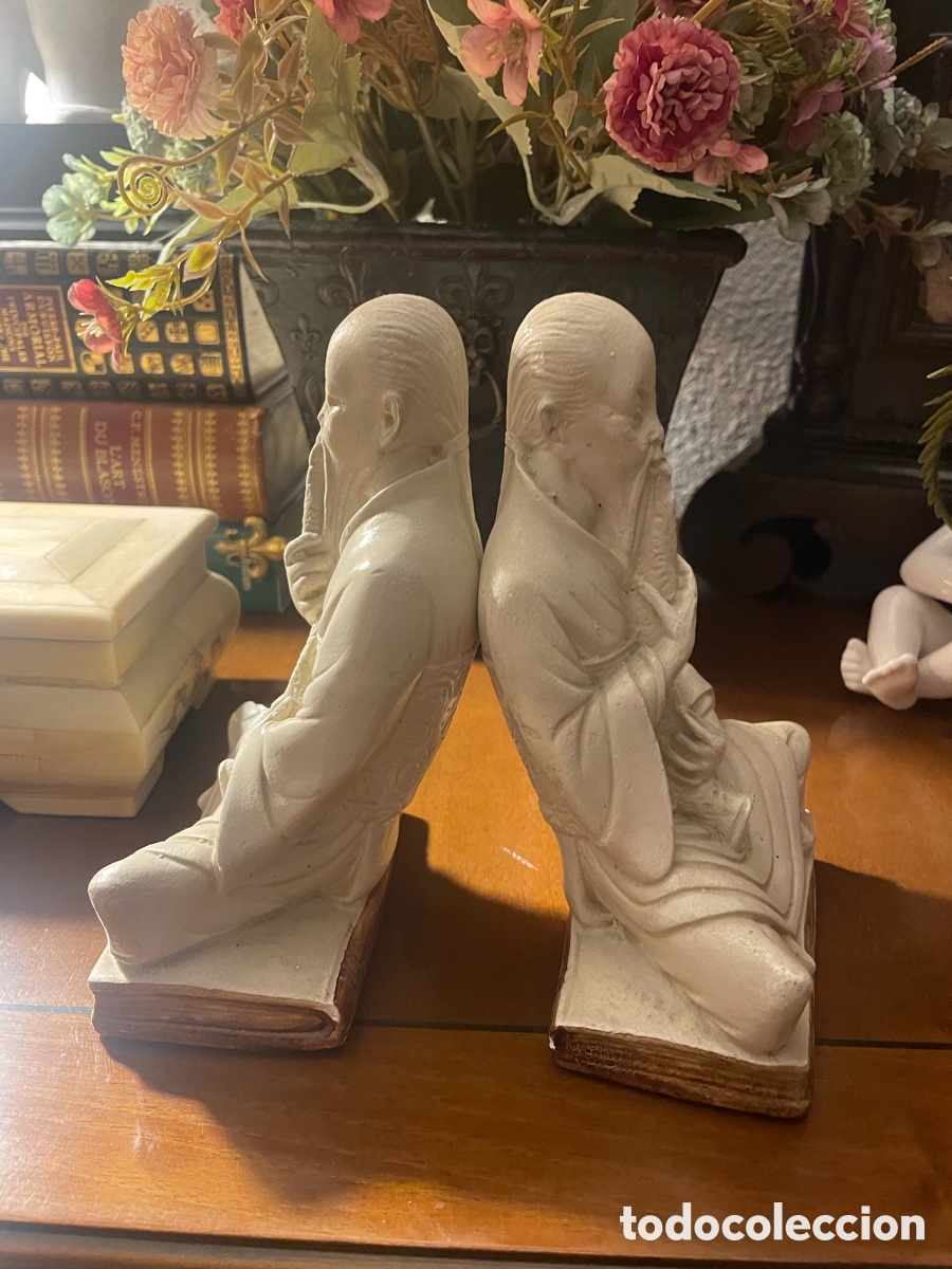 Antig&uuml;edades: 2 sujetalibros de estilo oriental - Foto 3