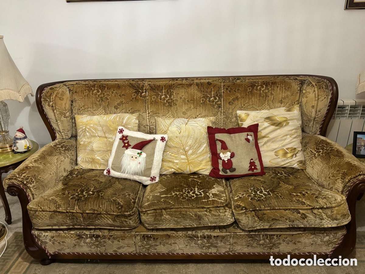 Antig&uuml;edades: Conjunto cl&aacute;sico de sof&aacute;s: 2 butacas + sill&oacute;n de 3 plazas - Foto 2