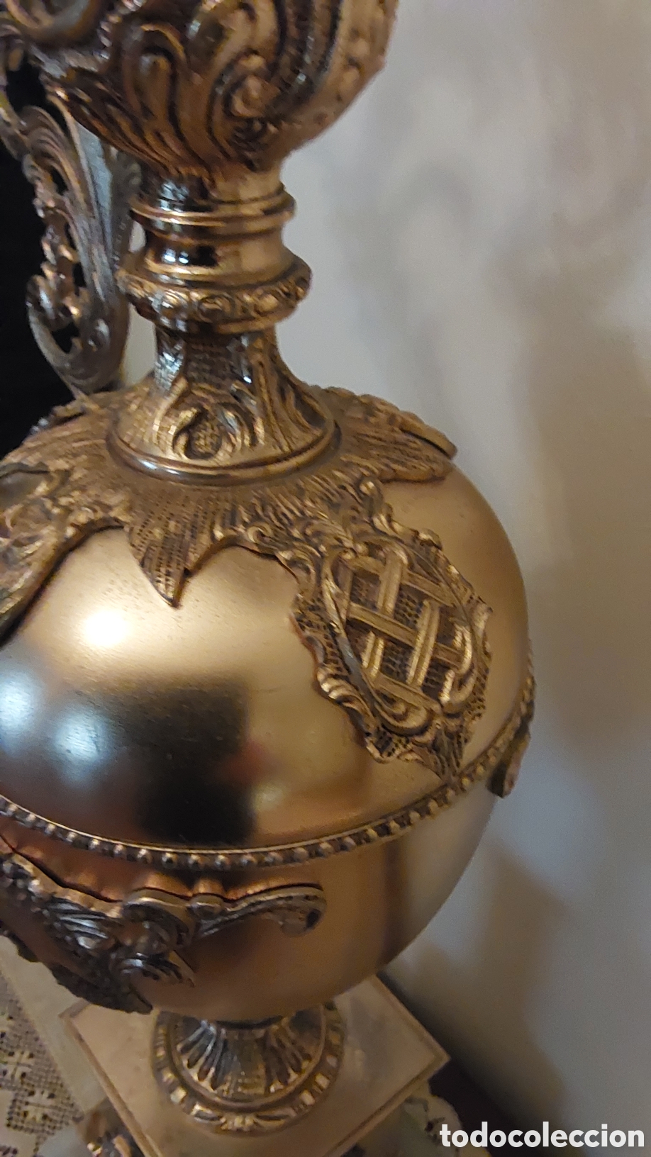 Antig&uuml;edades: Jarr&oacute;n decorativo de bronce con base de m&aacute;rmol - Foto 6