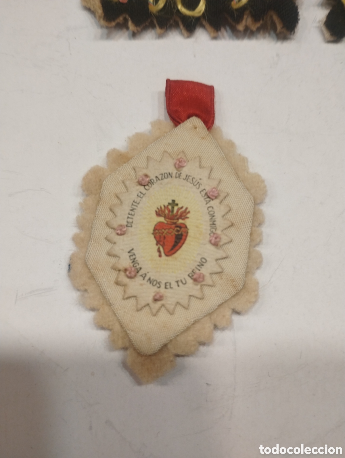 Antig&uuml;edades: Lote de 5 escapularios antiguos - Foto 4
