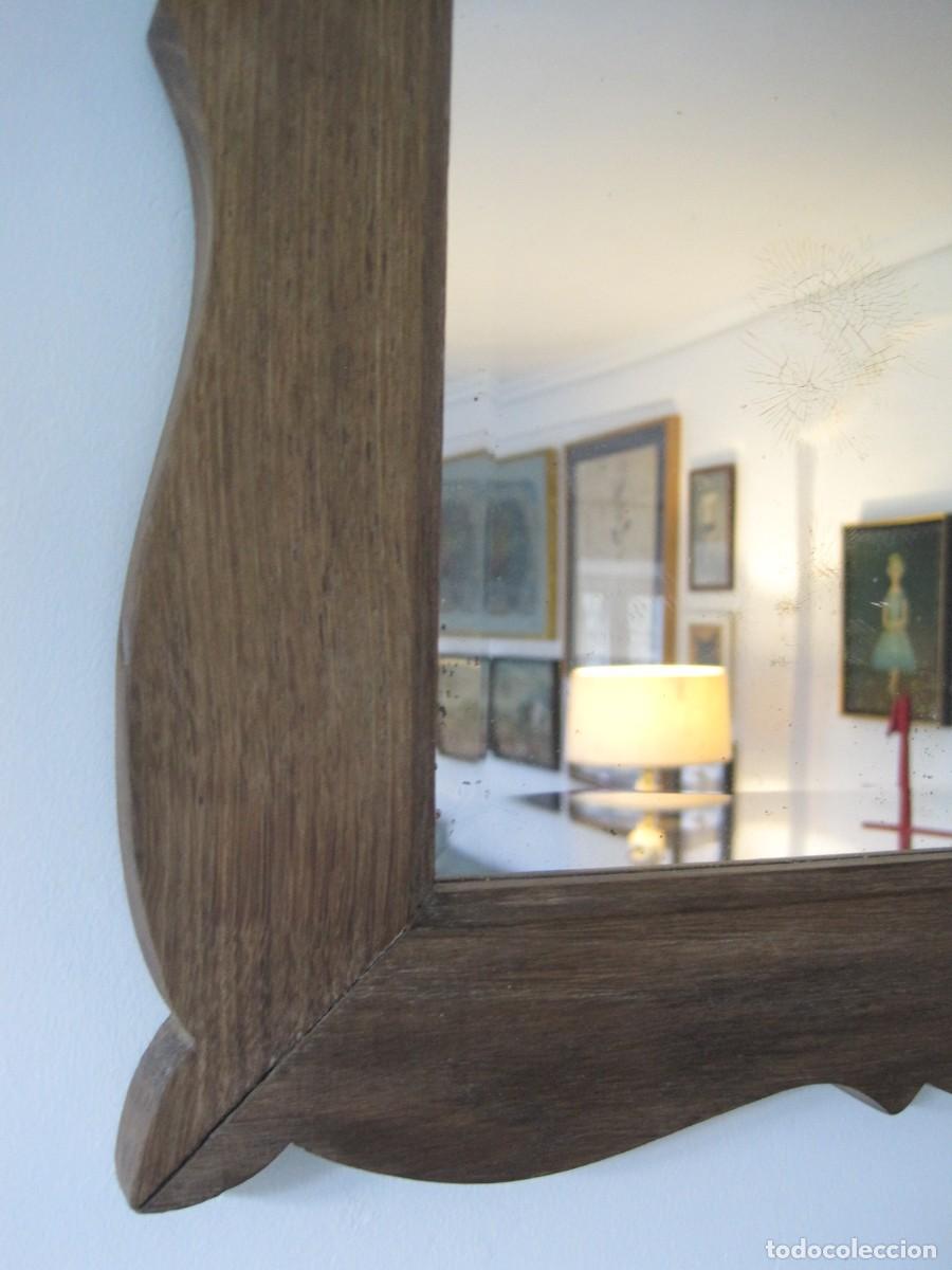 Antig&uuml;edades: ANTIGUO ESPEJO - MARCO DE MADERA DE ROBLE - Foto 2