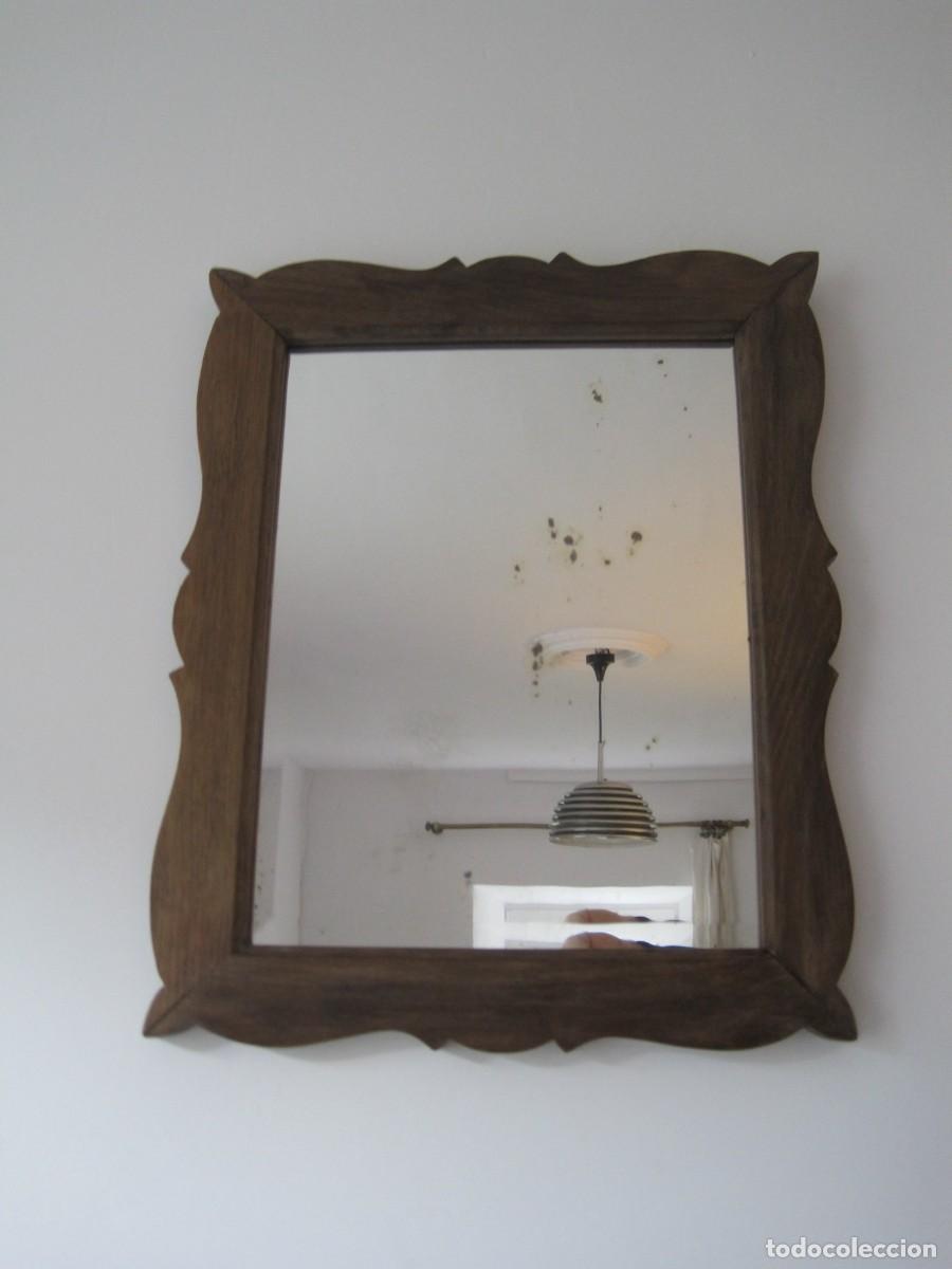 Antig&uuml;edades: ANTIGUO ESPEJO - MARCO DE MADERA DE ROBLE - Foto 5