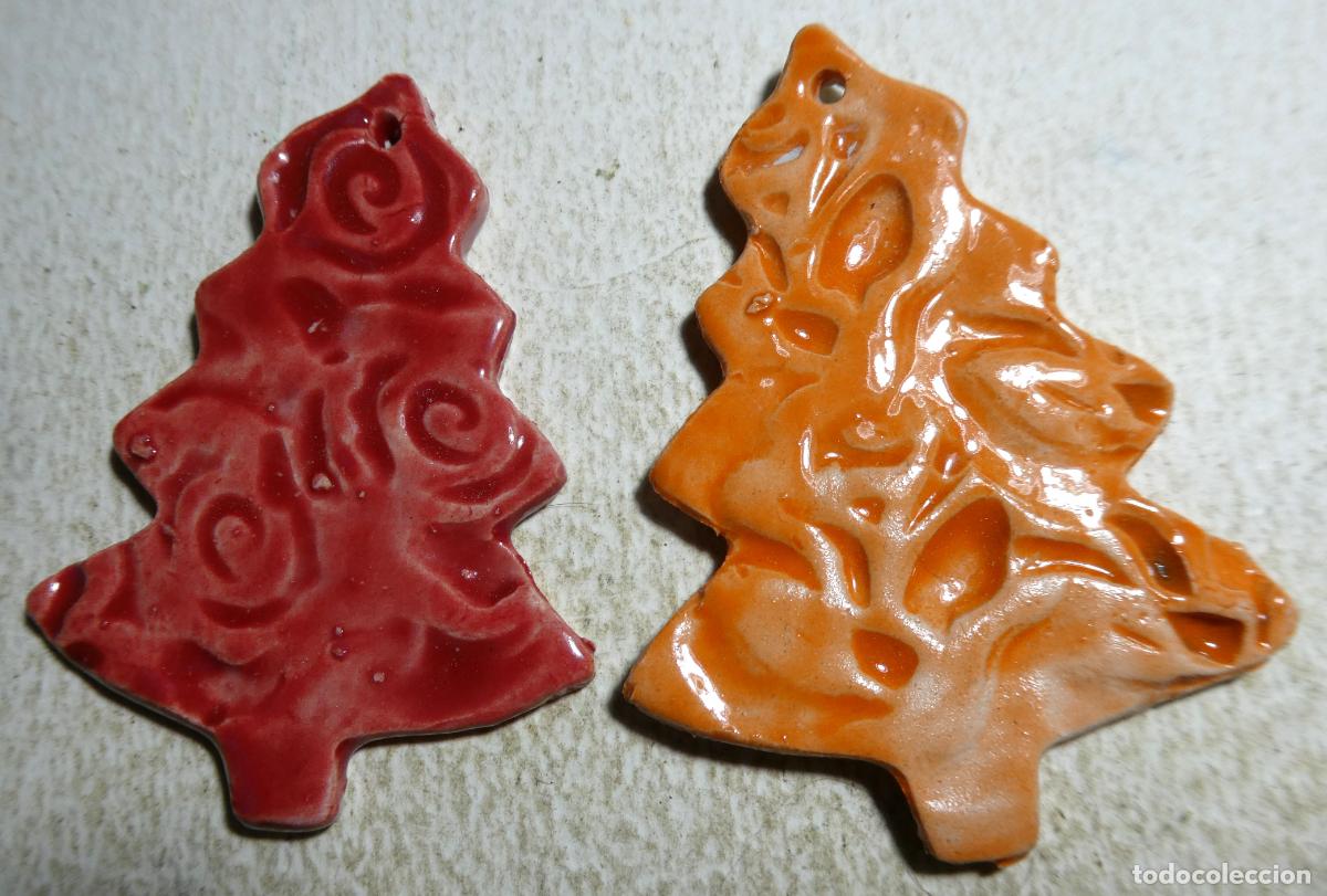 Antiguidades: Bonitos 2 arboles de miga de pan o porcelana en frio