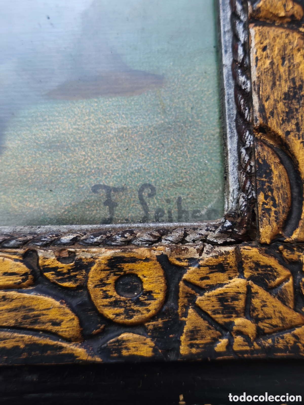 Antig&uuml;edades: Imagen antigua enmarcarcada - Foto 6