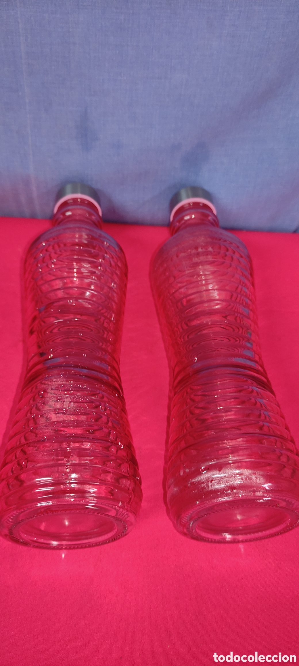 Antig&uuml;edades: Set dos botellas de cristal - Foto 5