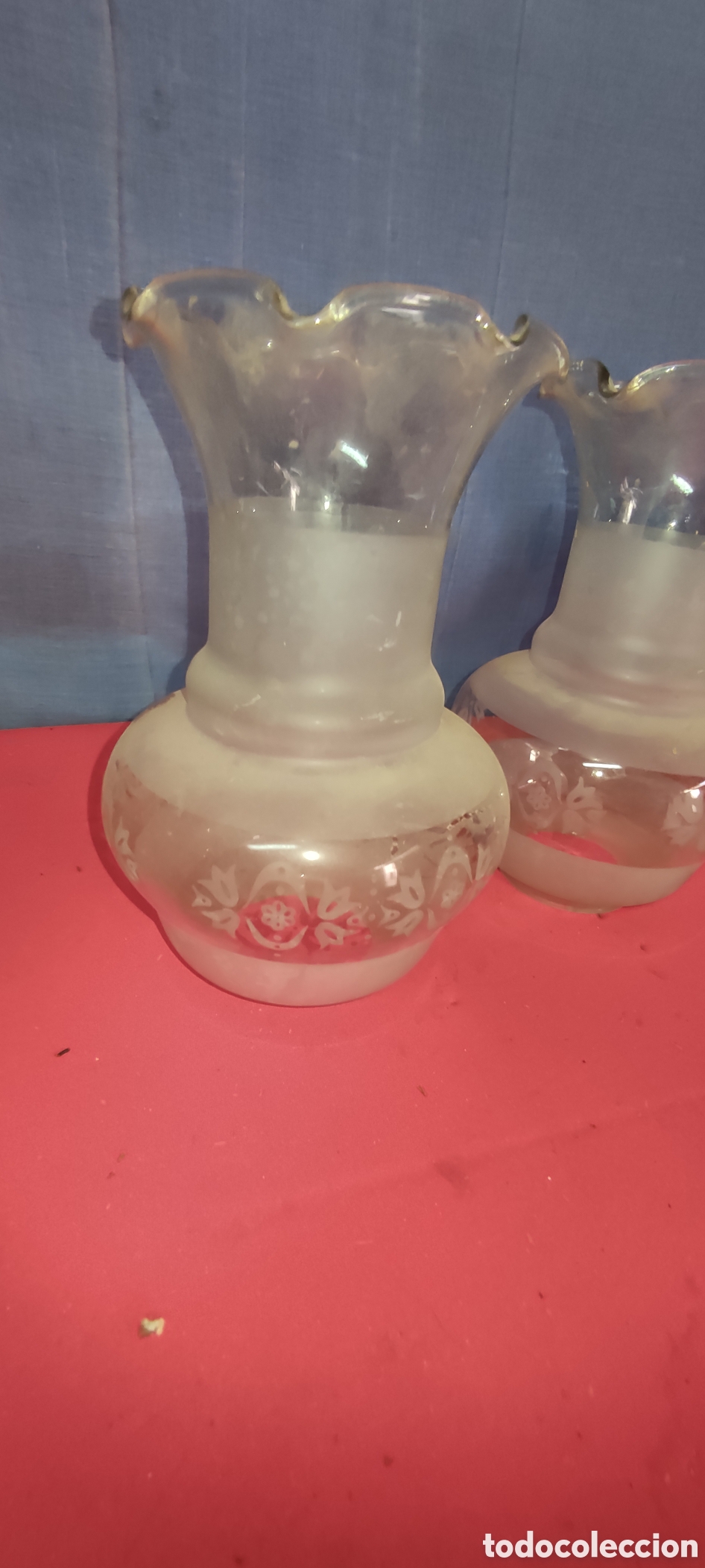 Antig&uuml;edades: Conjunto de 4 tulipas antiguad - Foto 3
