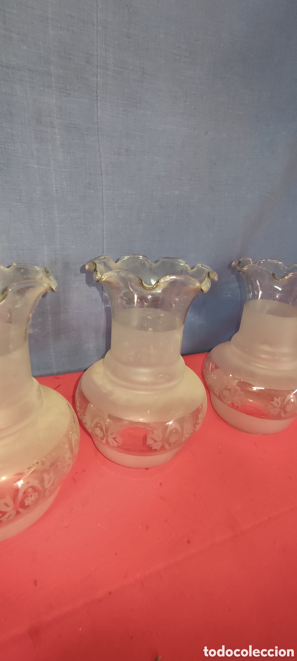 Antig&uuml;edades: Conjunto de 4 tulipas antiguad - Foto 4