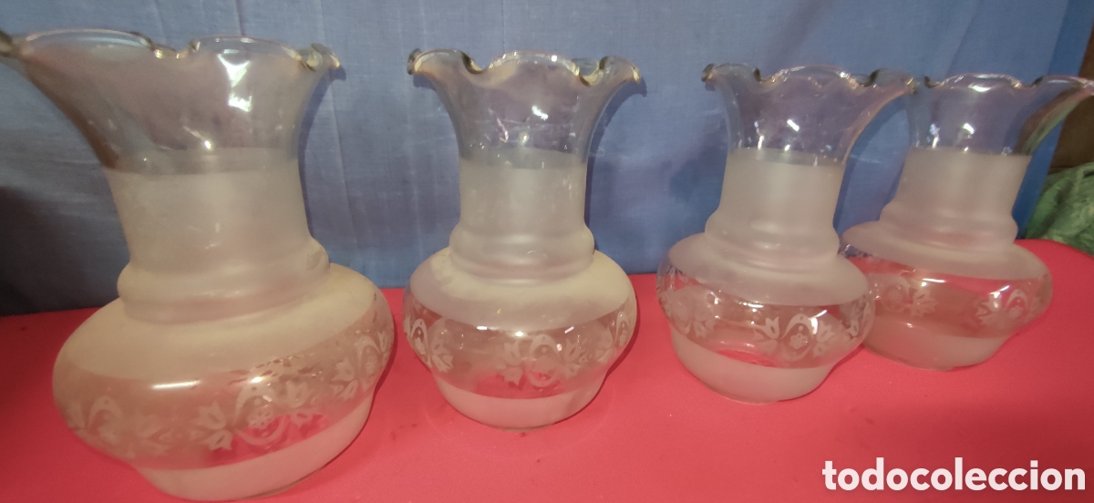 Antig&uuml;edades: Conjunto de 4 tulipas antiguad - Foto 1