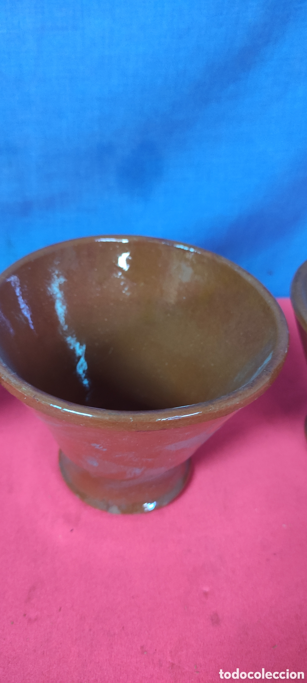 Antig&uuml;edades: Conjunto 3 vasos de cer&aacute;mica - Foto 4
