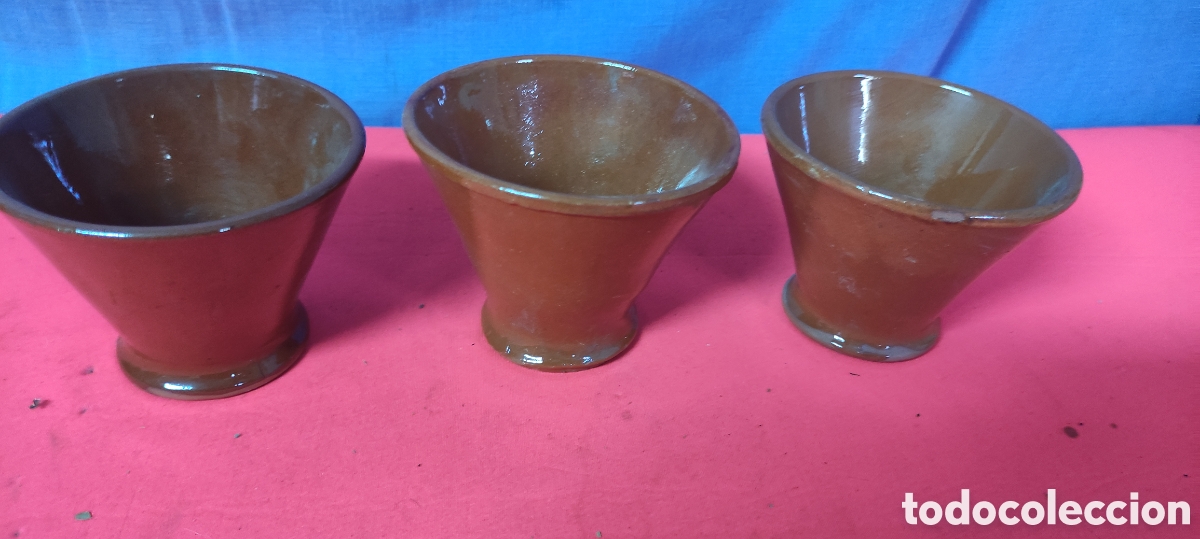Antig&uuml;edades: Conjunto 3 vasos de cer&aacute;mica - Foto 8