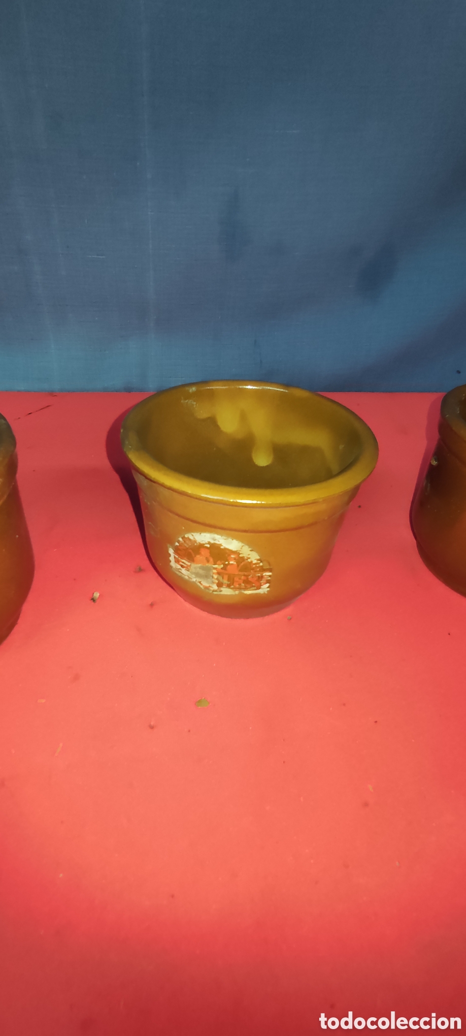 Antig&uuml;edades: Conjunto 3 tarros ceramica - Foto 4
