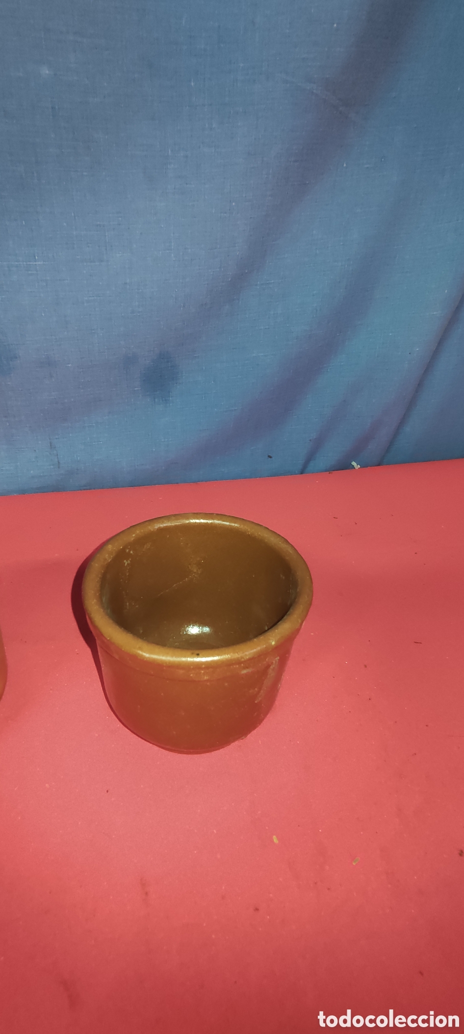 Antig&uuml;edades: Conjunto 3 tarros ceramica - Foto 5
