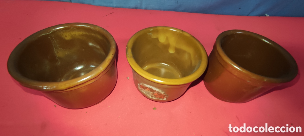 Antig&uuml;edades: Conjunto 3 tarros ceramica - Foto 7