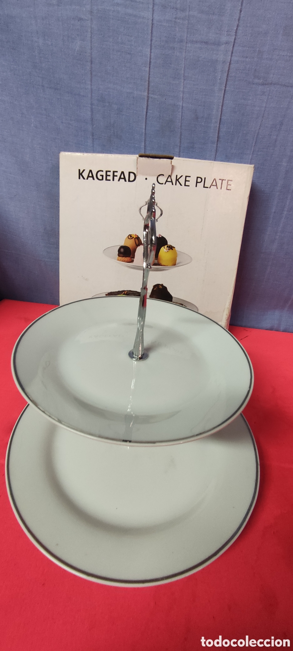 Antig&uuml;edades: Bandeja 2 pisos postres - Foto 7