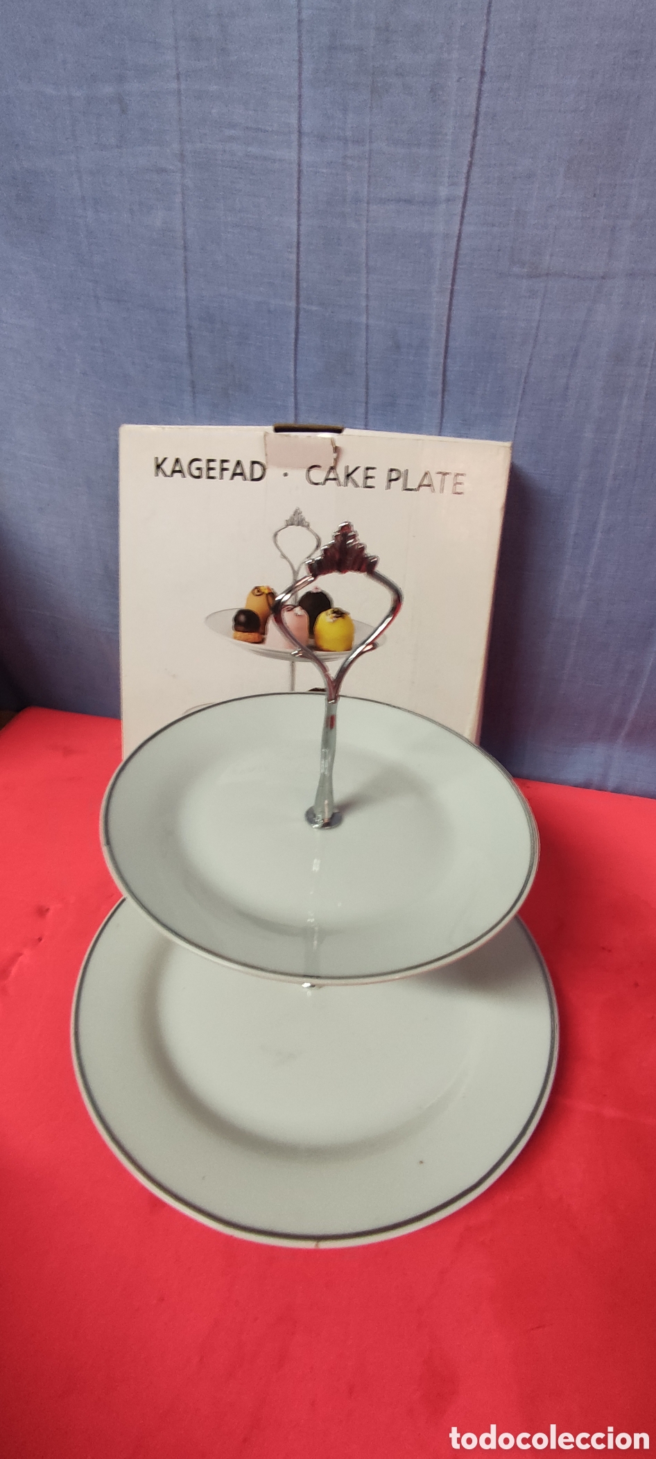 Antig&uuml;edades: Bandeja 2 pisos postres - Foto 8