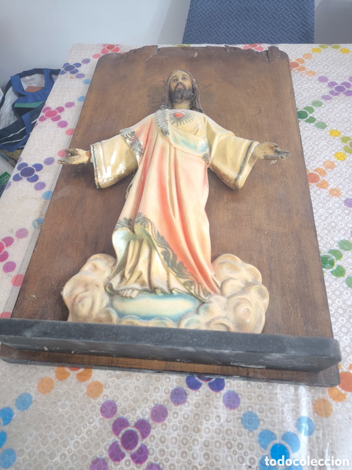 Antig&uuml;edades: Retablo con busto del sagrado coraz&oacute;n - Foto 4