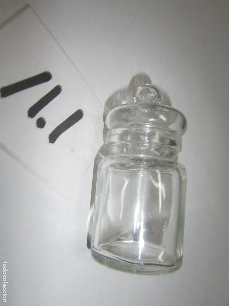 Antig&uuml;edades: ANTIGUO BOTE DE CRISTAL - Foto 1