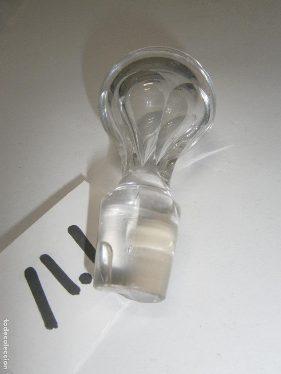 Antig&uuml;edades: ANTIGUO TAPON DE BOTELLA DE CRISTAL - Foto 2