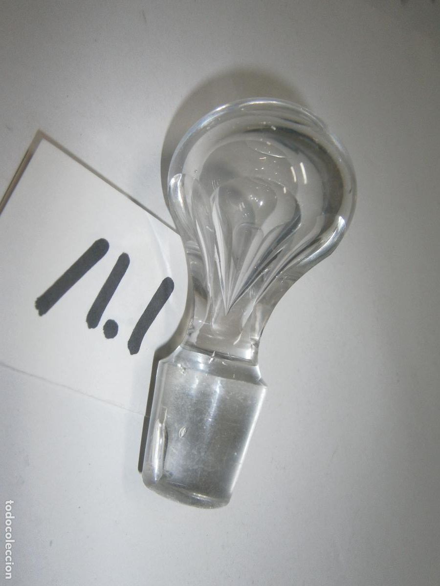 Antig&uuml;edades: ANTIGUO TAPON DE BOTELLA DE CRISTAL - Foto 1