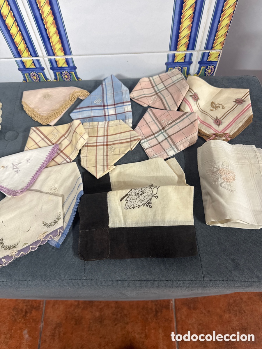 Antig&uuml;edades: Lote De, pa&ntilde;uelos Antiguos - Foto 3