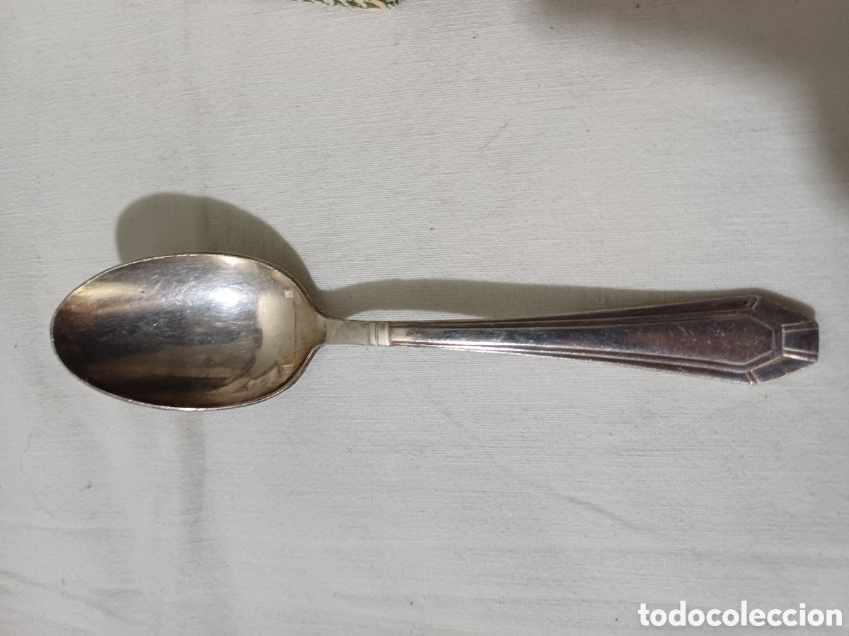 Antig&uuml;edades: 10 cucharras de plata baja en estuche - Foto 3