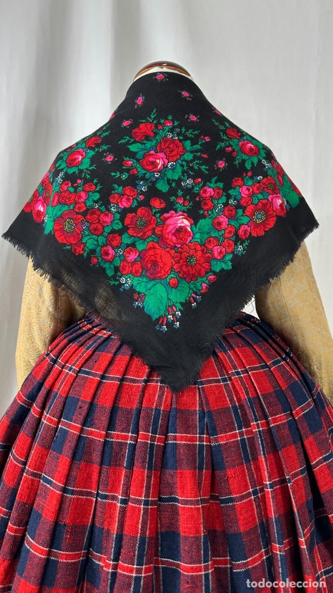 Antig&uuml;edades: Antiguo pa&ntilde;uelo de merino estampado - Foto 1