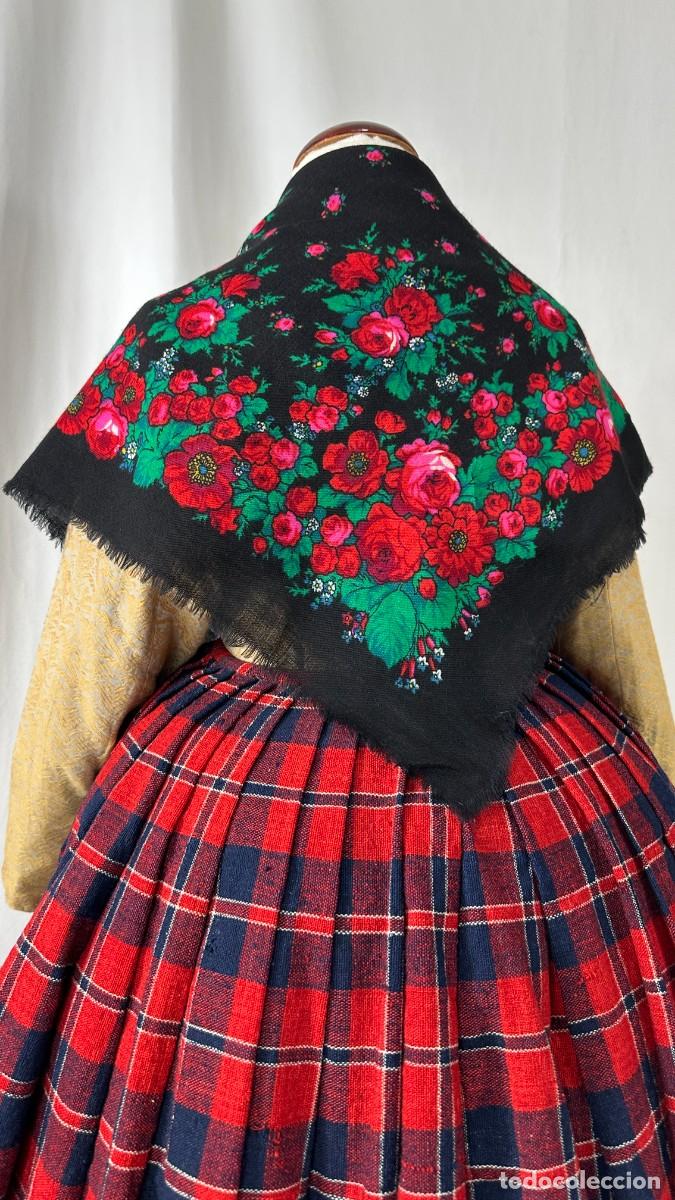 Antig&uuml;edades: Antiguo pa&ntilde;uelo de merino estampado - Foto 2