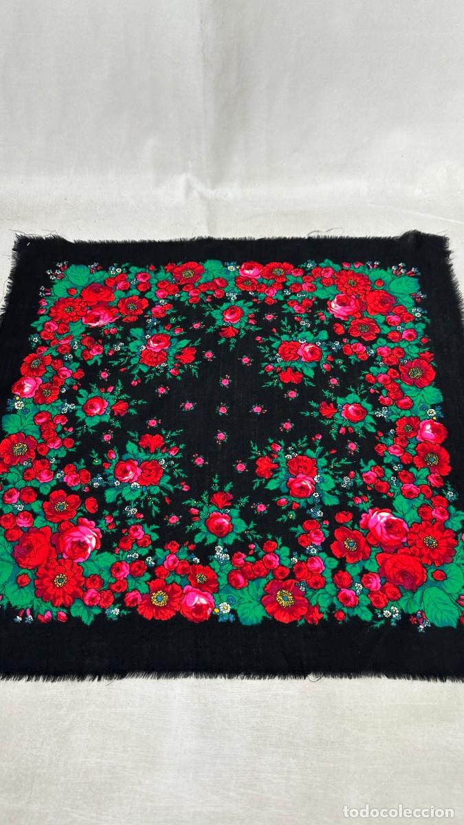 Antig&uuml;edades: Antiguo pa&ntilde;uelo de merino estampado - Foto 6