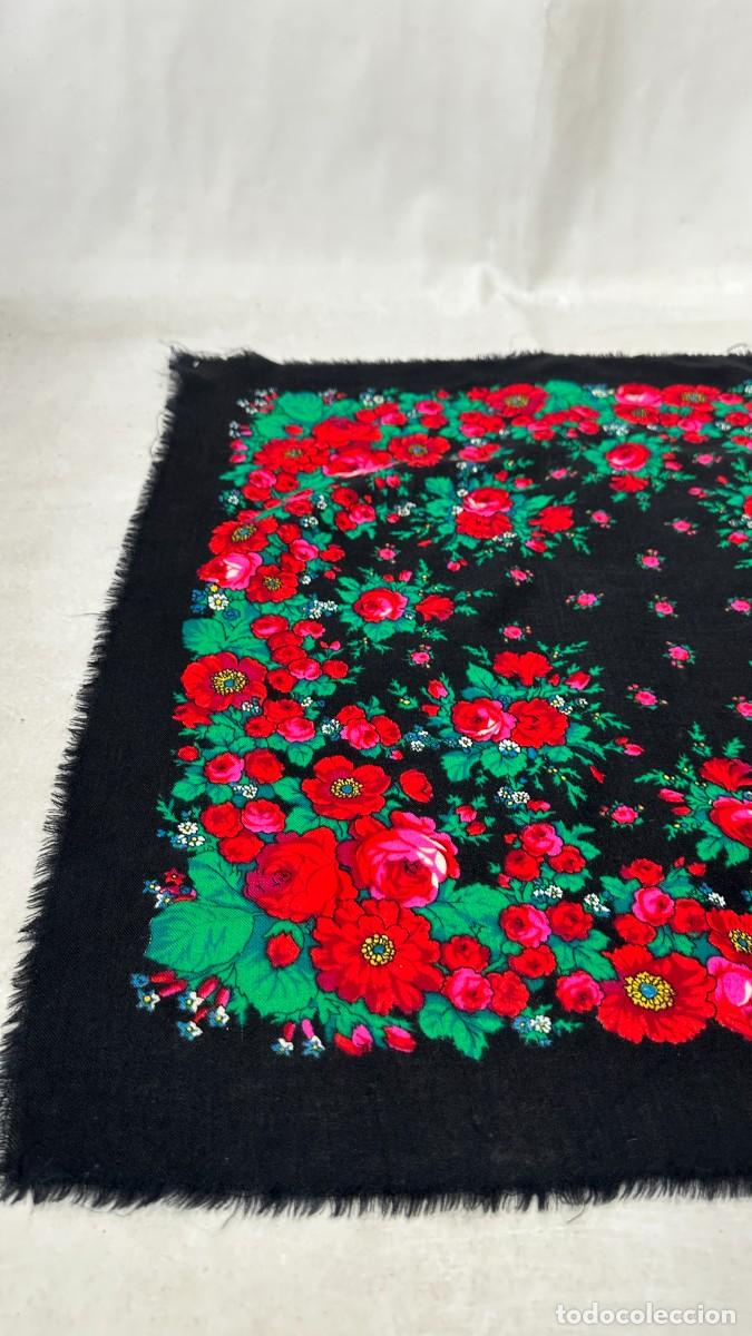 Antig&uuml;edades: Antiguo pa&ntilde;uelo de merino estampado - Foto 8