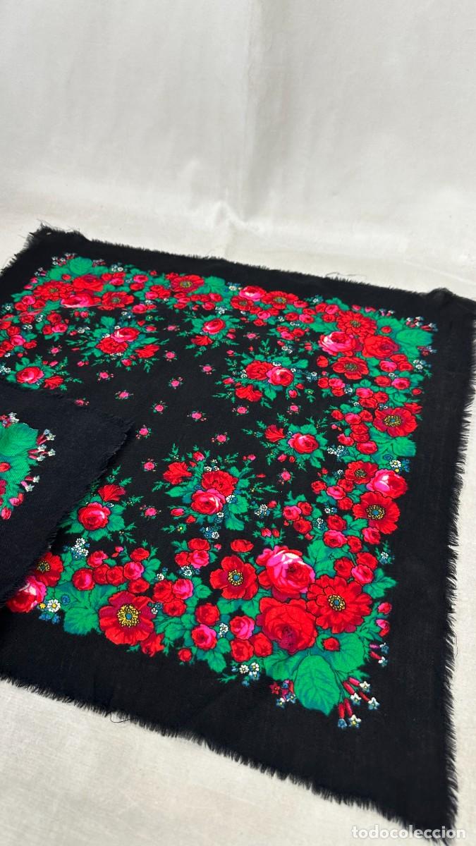 Antig&uuml;edades: Antiguo pa&ntilde;uelo de merino estampado - Foto 10
