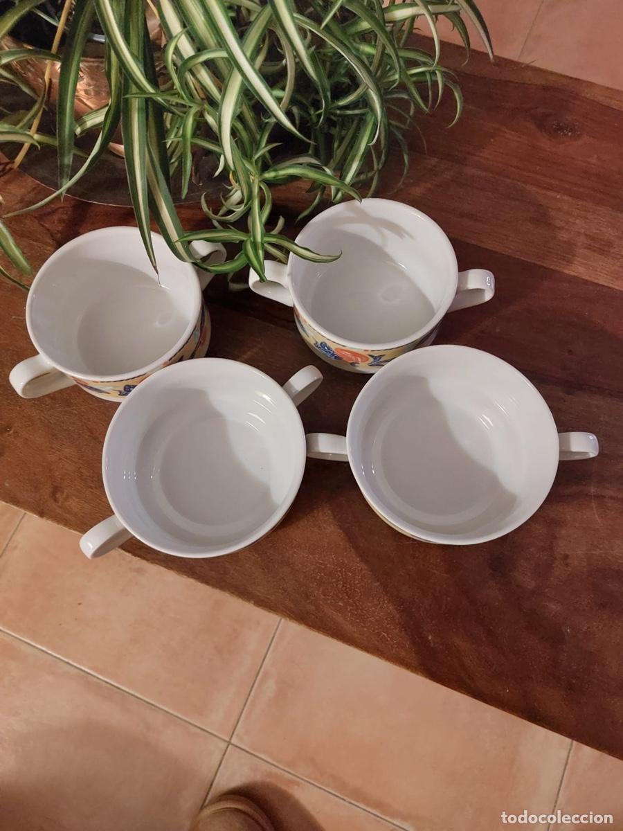 Antig&uuml;edades: CUATRO TAZAS CONSOME BIDASOA - Foto 2