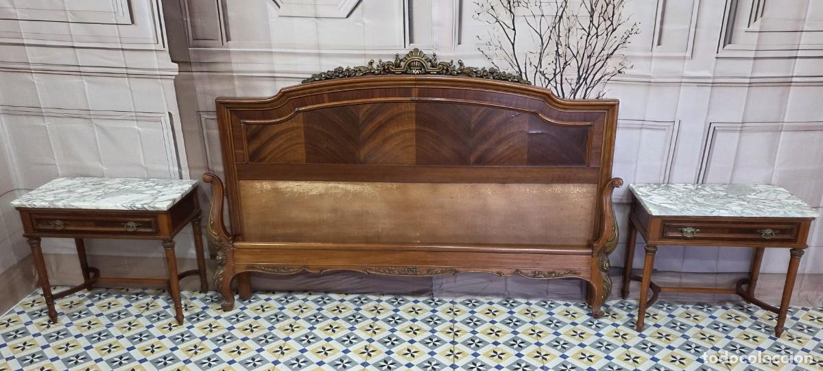 Antig&uuml;edades: Cama y mesillas estilo Isabelino - Foto 1