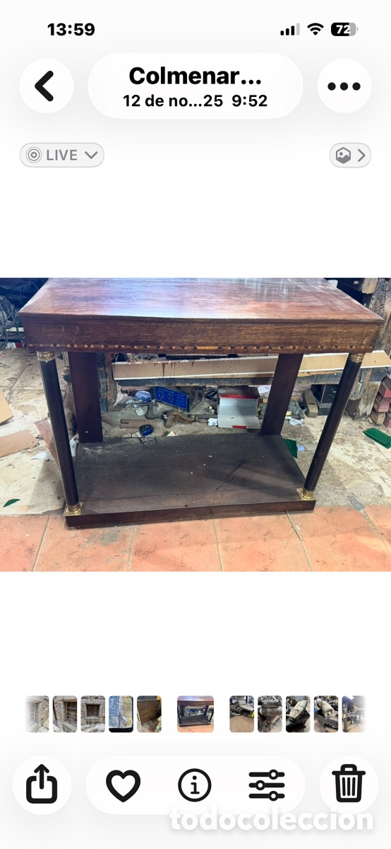 Antig&uuml;edades: Consola en madera estilo imperio - Foto 1